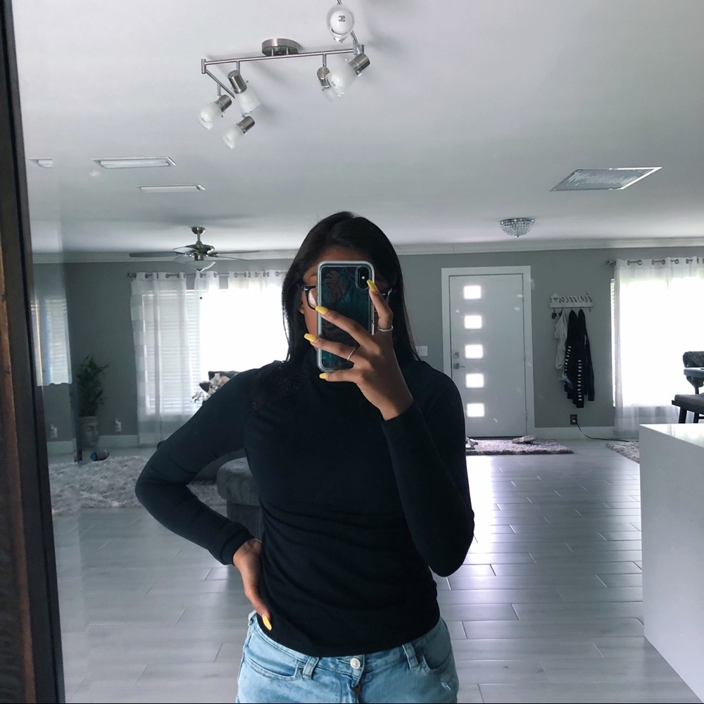 black lace long sleeve